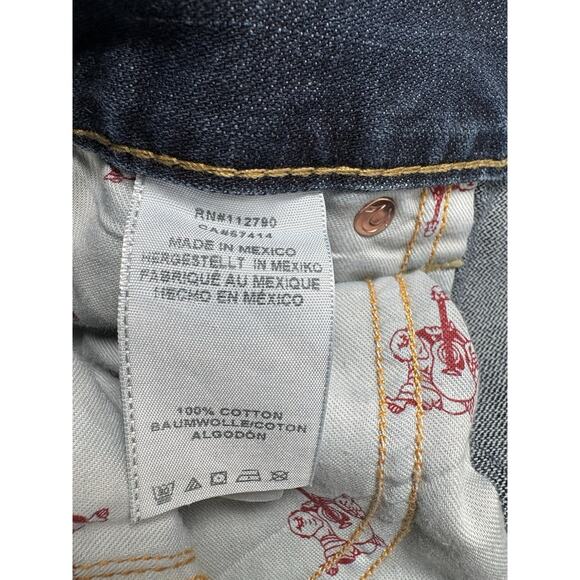 True Religion Jeans Men's Size 42 Slim Fit Wear On Back Pocket - Picture 3 of 7